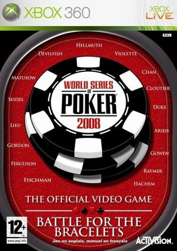WORLD SERIES OF POKER 2008 [T] - Xbox 360 representative cover art