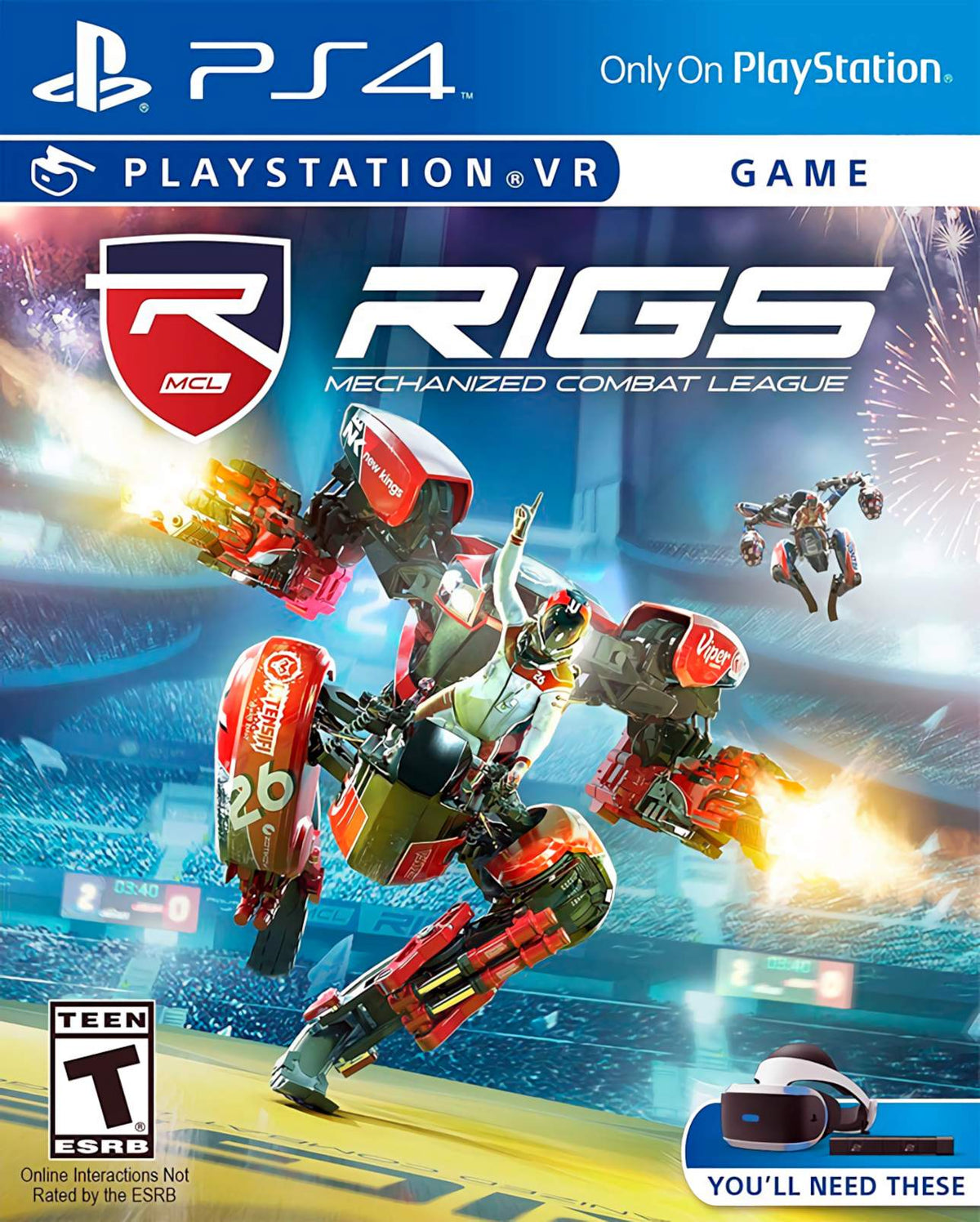 RIGS MECHANIZED COMBAT LEAGUE (VR) [T] - PlayStation 4 representative cover art