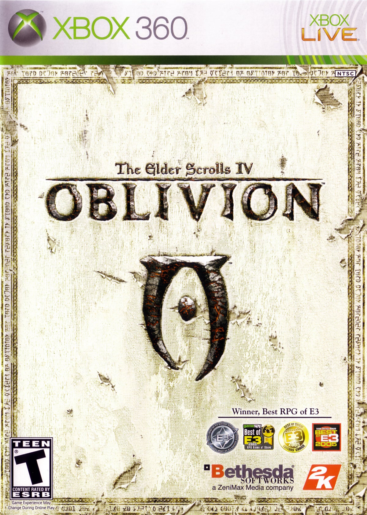 ELDER SCROLLS IV OBLIVION [M] - Xbox 360 representative cover art