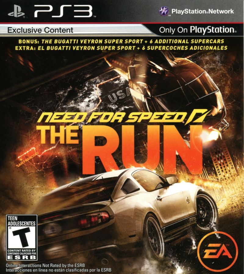 NEED FOR SPEED THE RUN [T] - PlayStation 3 representative cover art