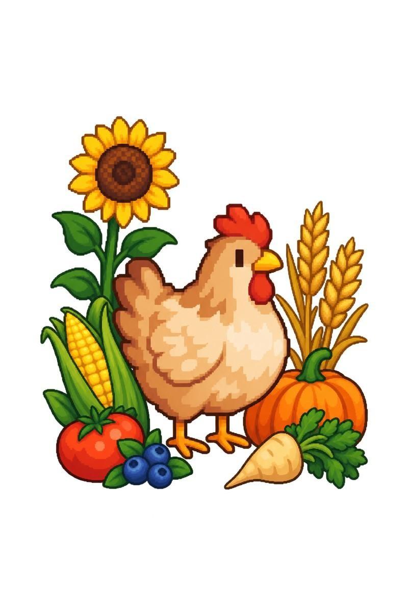 148-Chicken-and-crops - Standard Sticker