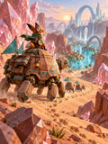 Original Game Crystal Desert Caravan - Small Poster Print