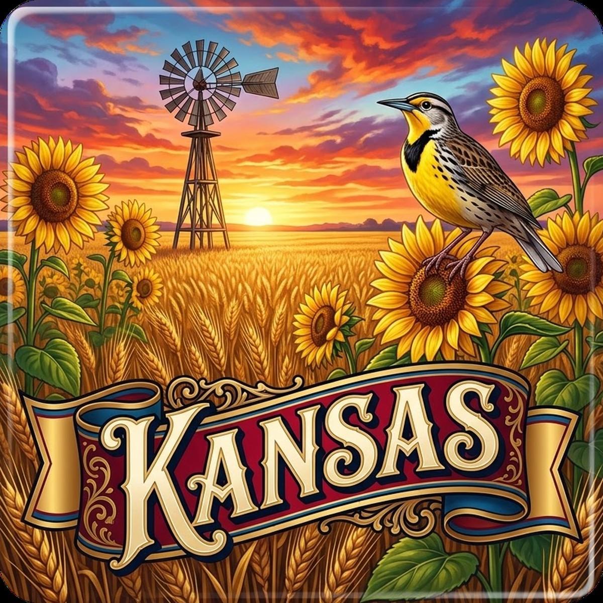 Kansas State Design - 6 inch Sticker Popular