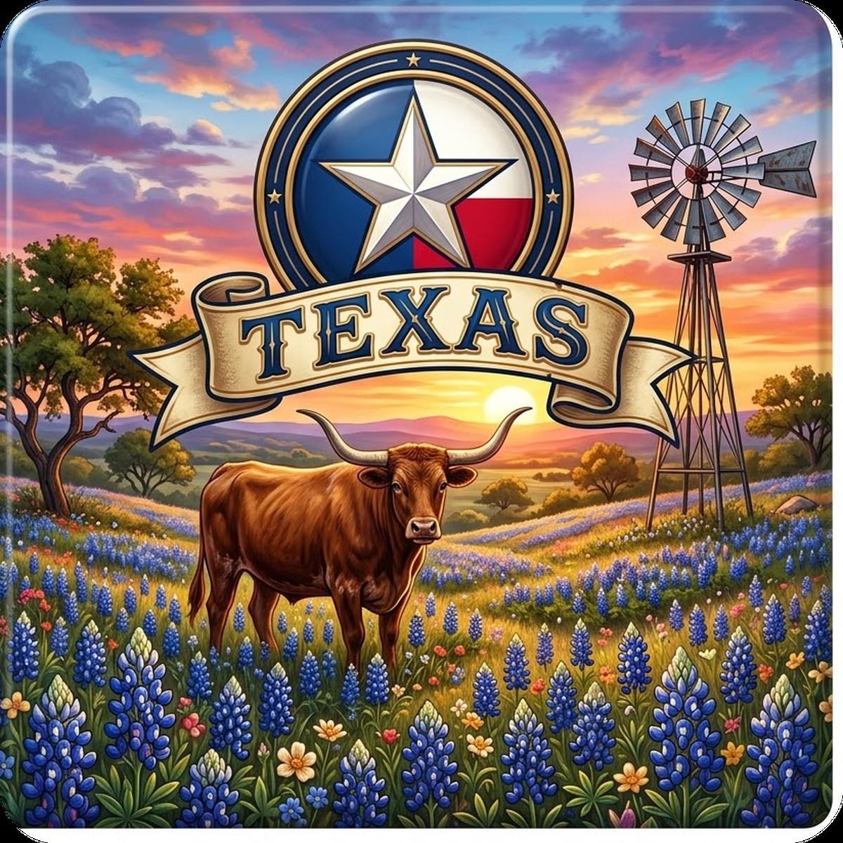 Texas State Design - 6 inch Sticker Popular