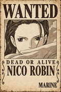 Nico Robin Wanted Poster Artwork - Small Poster Print