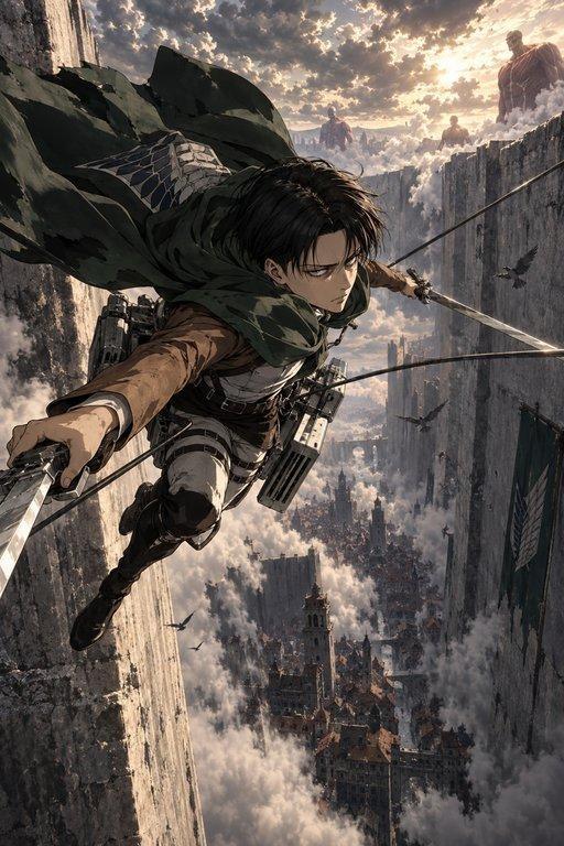 Levi Ackerman Attack on Titan poster - Large Poster Print