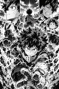 My Hero Academia Izuku Midoriya Manga Collage Art - Small Wood Print