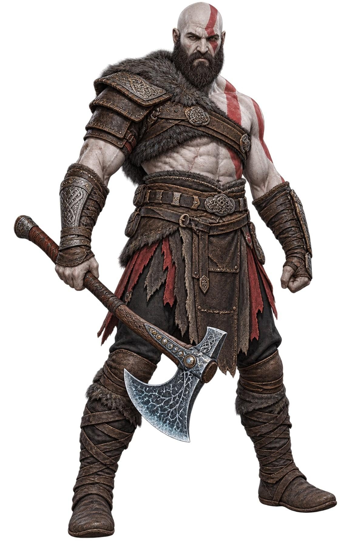 Kratos Character Design from God of War - Medium Laser Cut