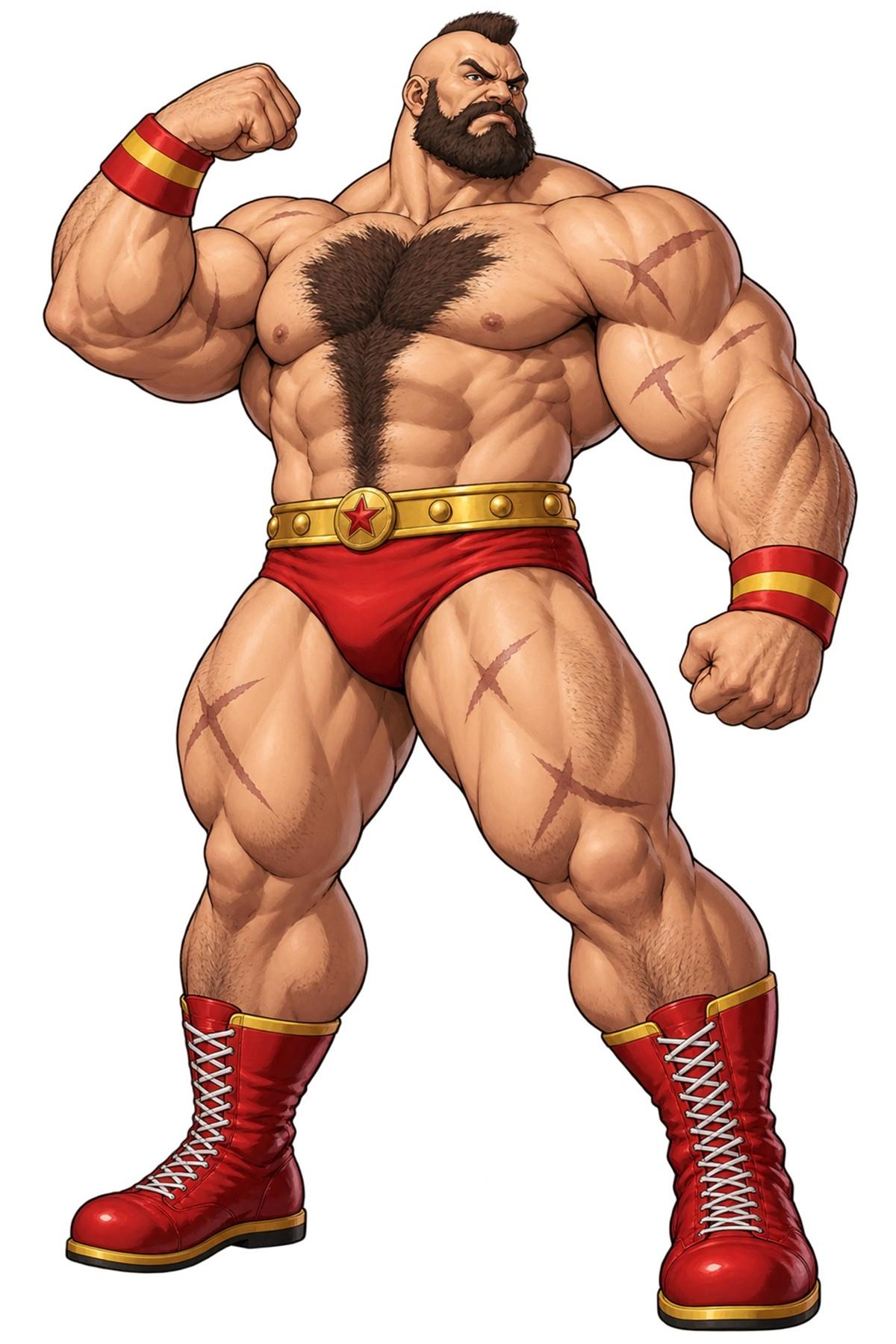 Zangief Street Fighter Character Design Artwork - XL Laser Cut