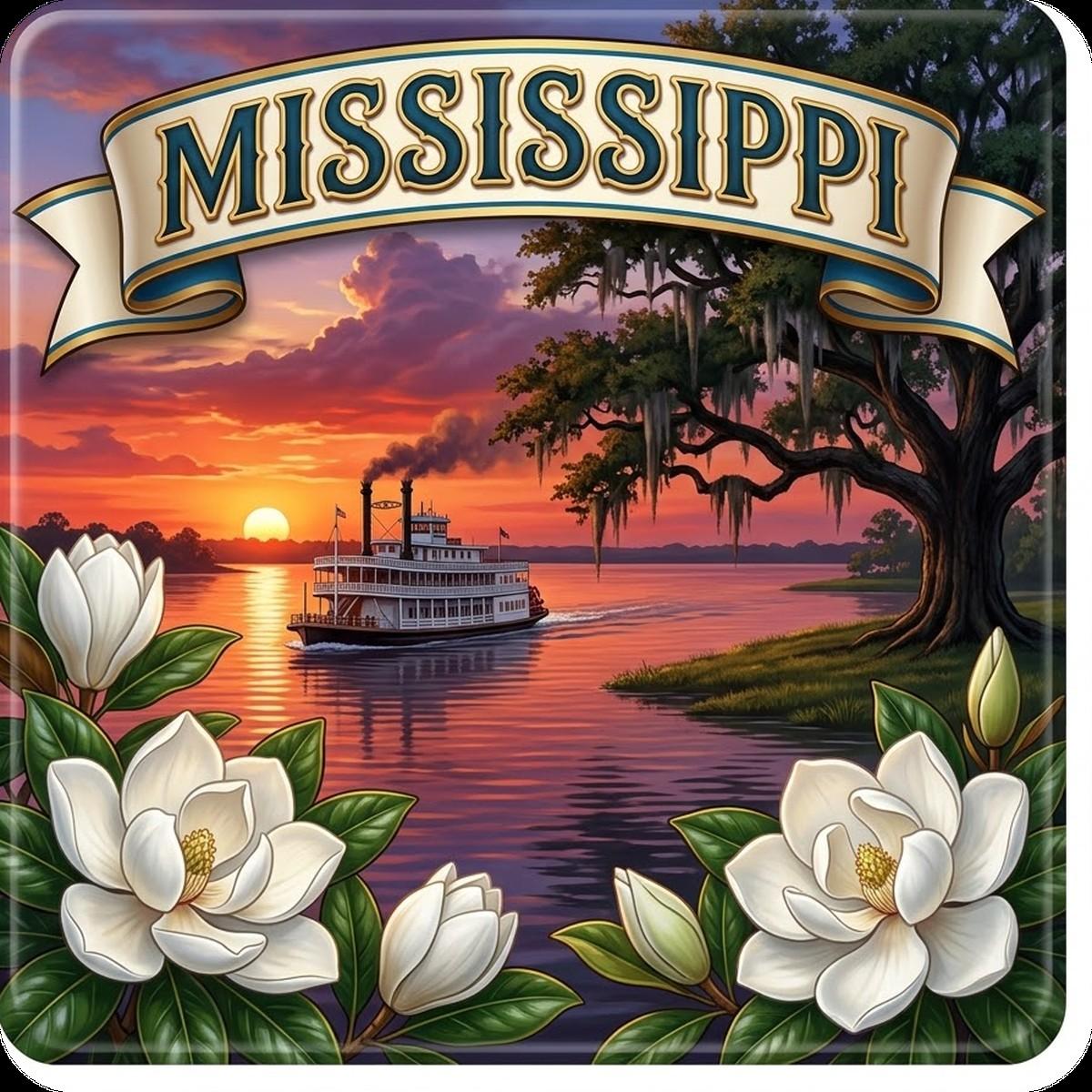 Mississippi State Design - 6 inch Sticker Popular