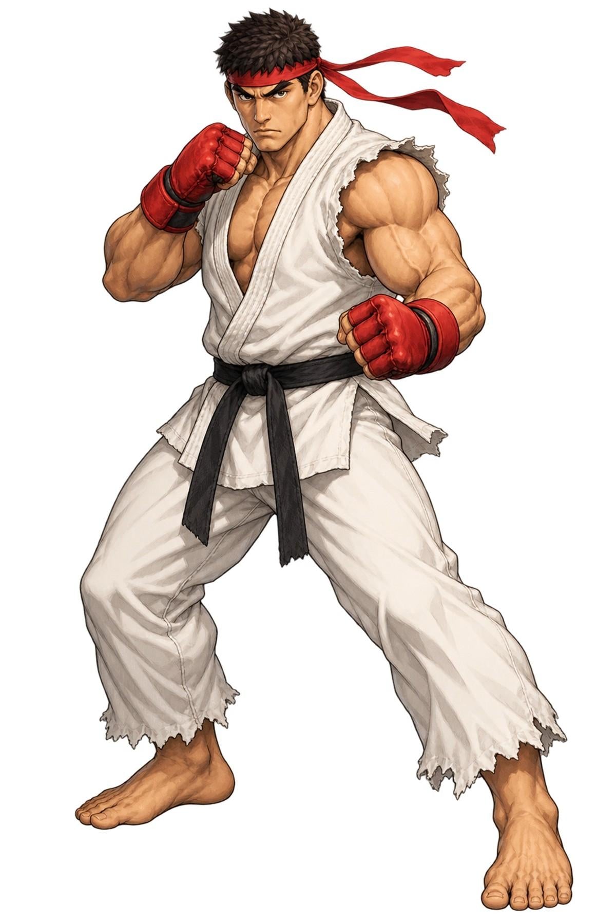 Street Fighter Ryu Martial Artist Artwork - XL Laser Cut