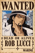 Rob Lucci Wanted Poster Artwork - Small Wood Print
