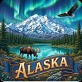 Alaska State Design - 6 inch Sticker Popular