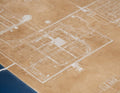 Aerial Blueprint Planter Artwork - Small Poster Print