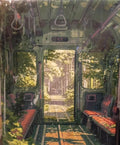 Anime Train Interior - Small Poster Print