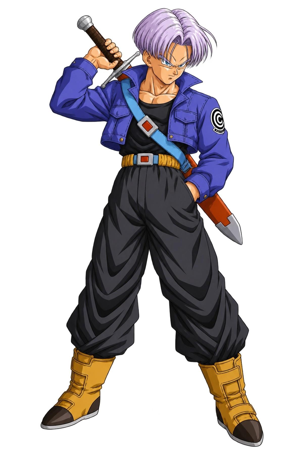 Future Trunks Sword and Jacket Design - Medium Laser Cut