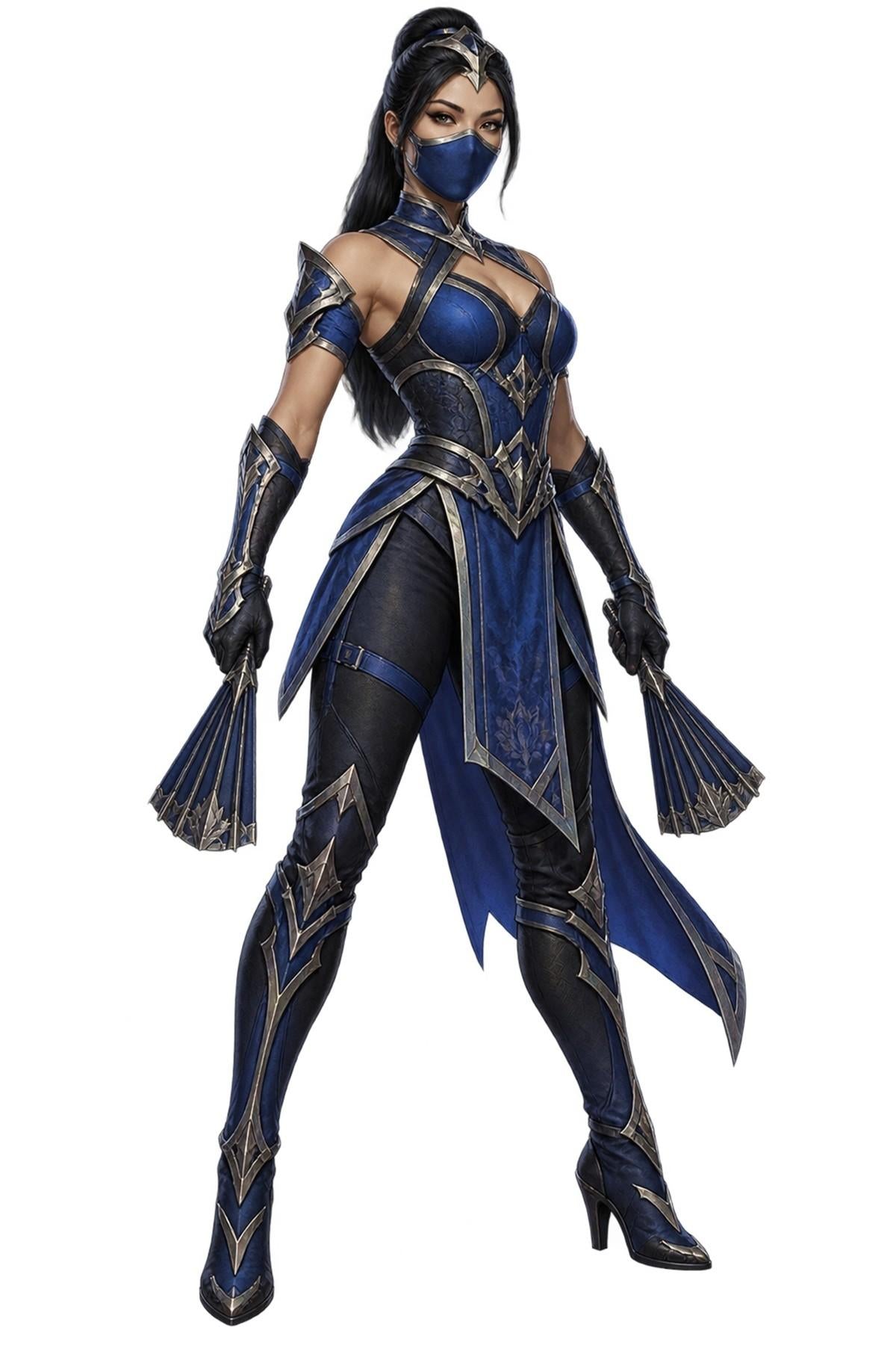 Mortal Kombat Kitana Character Concept Art - Small Laser Cut