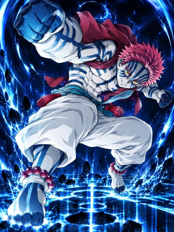 Akaza from Demon Slayer - Large Poster Print