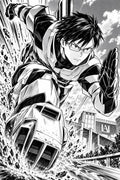 Tenya Iida Running Manga Action Illustration - Small Wood Print
