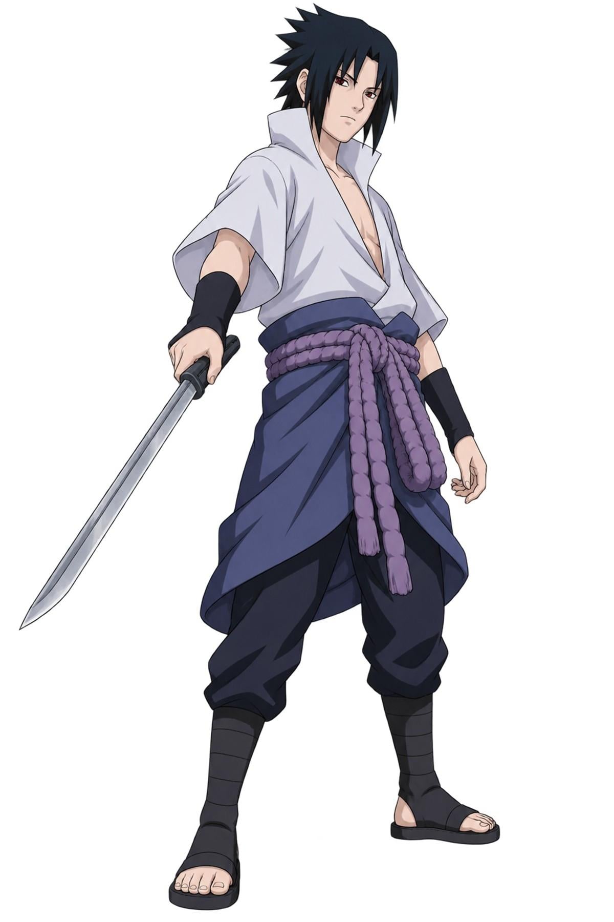 Sasuke Uchiha with Sword - Medium Laser Cut