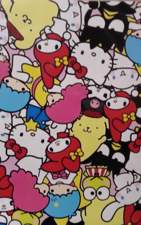 Sanrio characters collage pattern - Small Poster Print