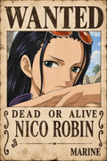 Nico Robin Wanted Poster - Small Wood Print
