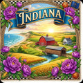 Indiana State Design - 6 inch Sticker Popular