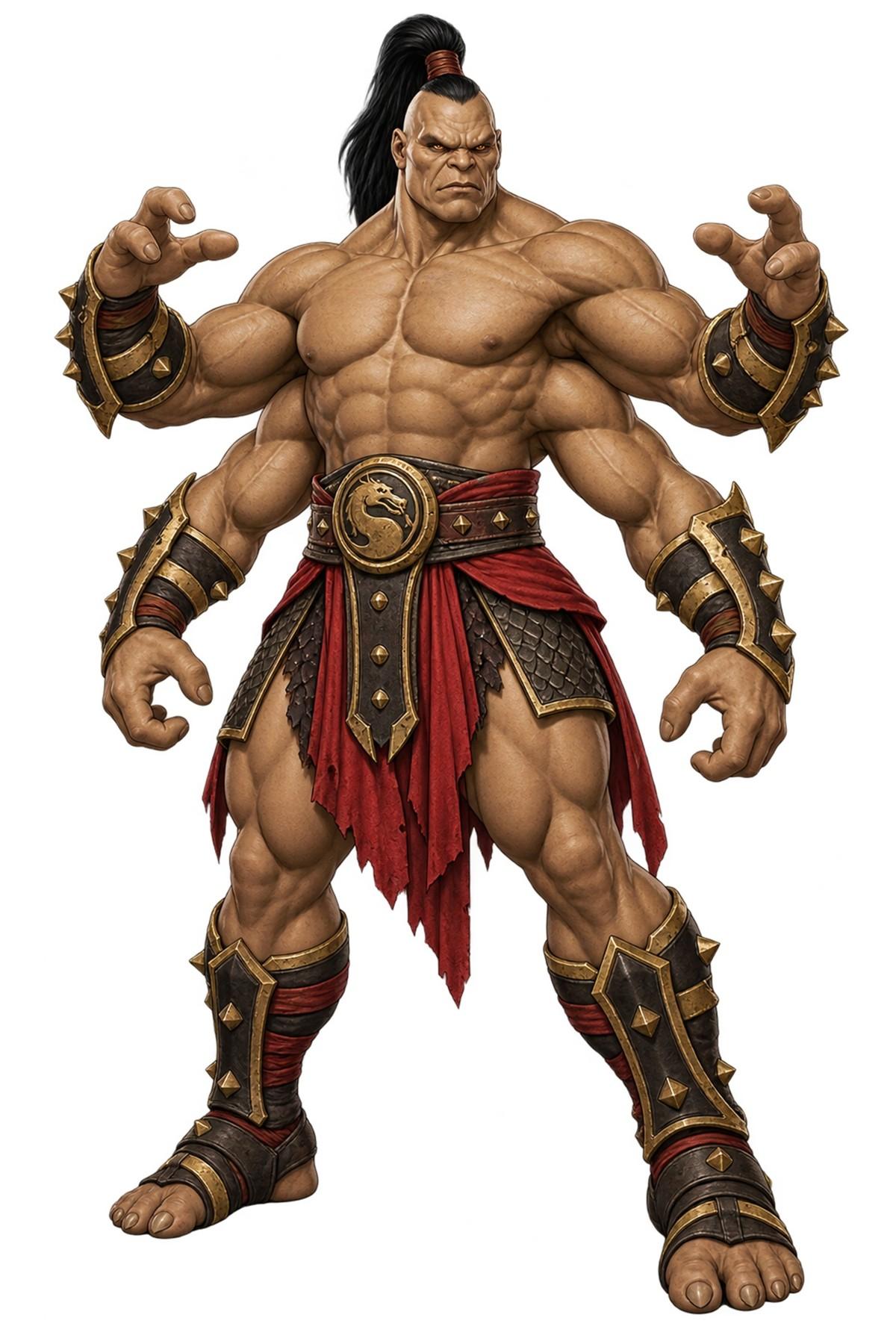 Goro Four-Armed Warrior Figure - Small Laser Cut