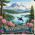 Washington State Design - 6 inch Sticker Popular