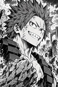 Eijiro Kirishima Manga Panel Illustration - Small Wood Print