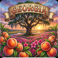 Georgia State Design - 6 inch Sticker Popular