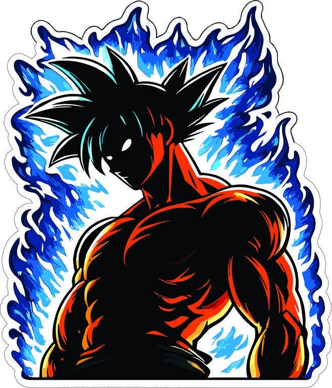 Goku Ultra Instinct Dragon Ball Super sticker - Large Laser Cut