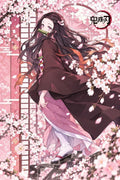 Demon Slayer Nezuko Kamado Cherry Blossom Art - Small Wood Print