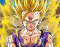 Super Saiyan 2 Gohan from Dragon Ball - Medium Wood Print