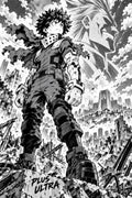 My Hero Academia Final War Deku and All Might Manga Art - Small Wood Print