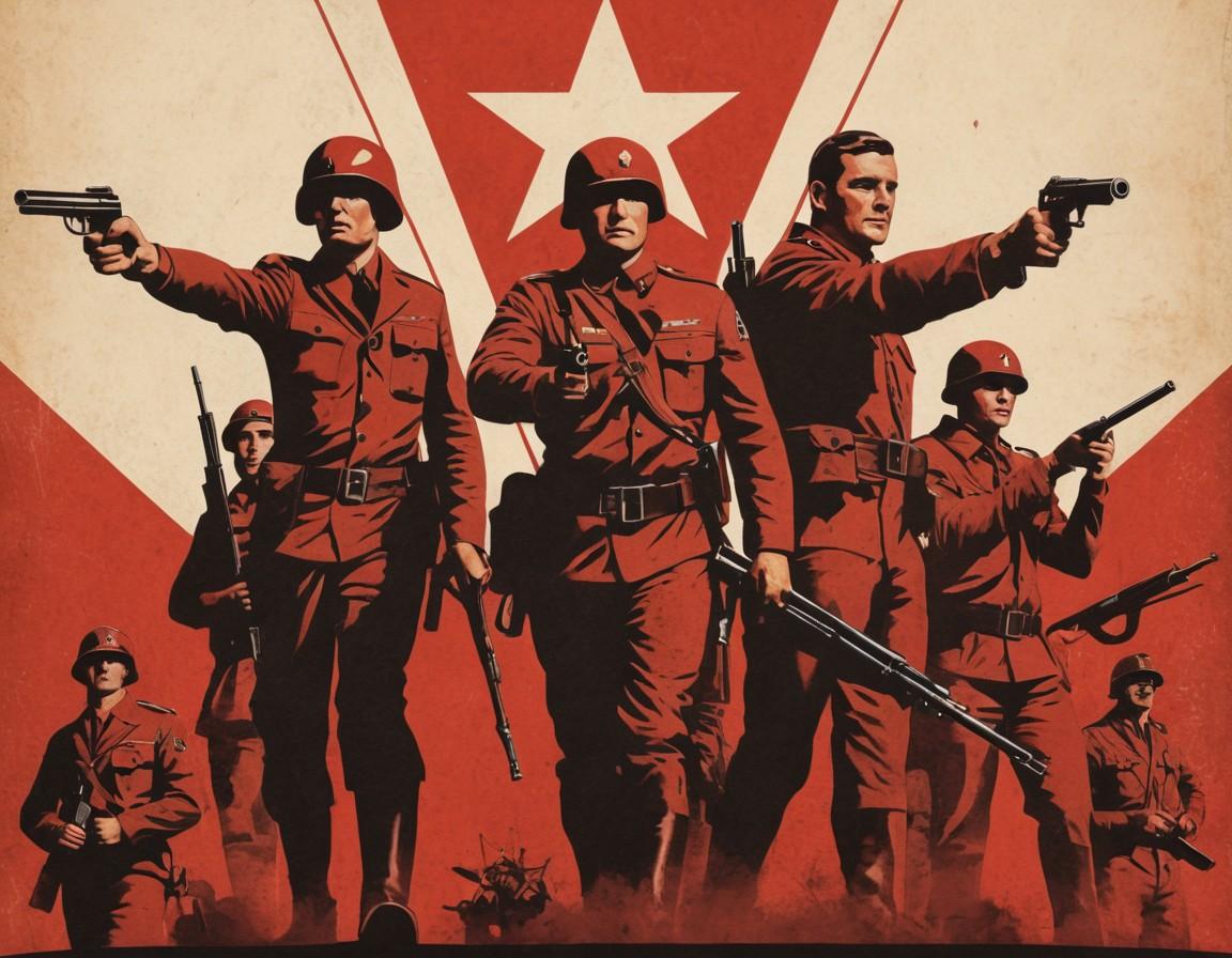 Red Military Propaganda Poster Art Print - Small Poster Print