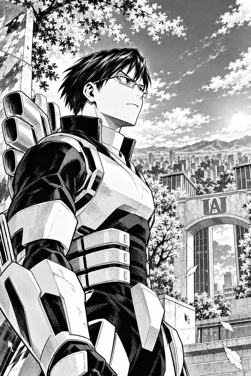 Tenya Iida Manga Illustration - Small Wood Print