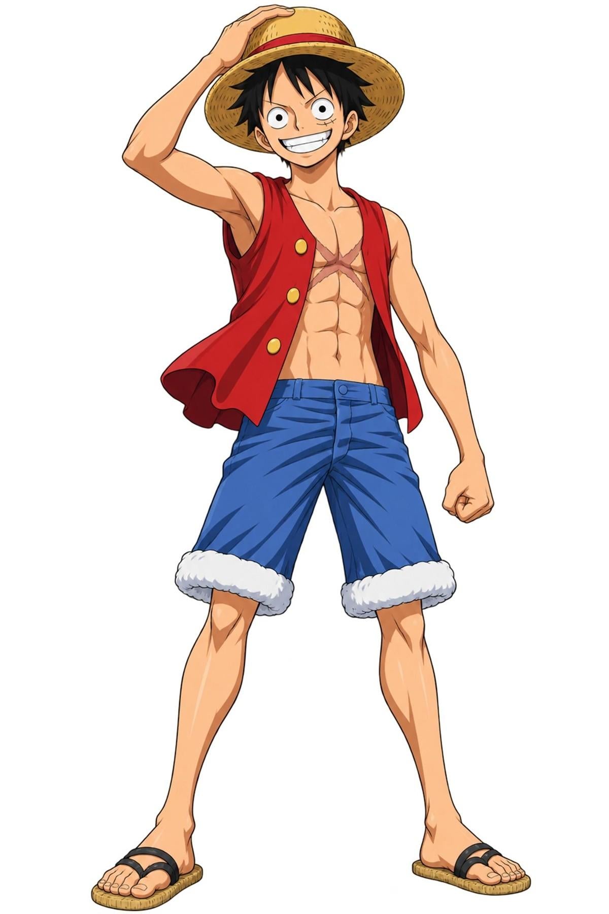 Monkey D. Luffy One Piece Character Design - Large Laser Cut