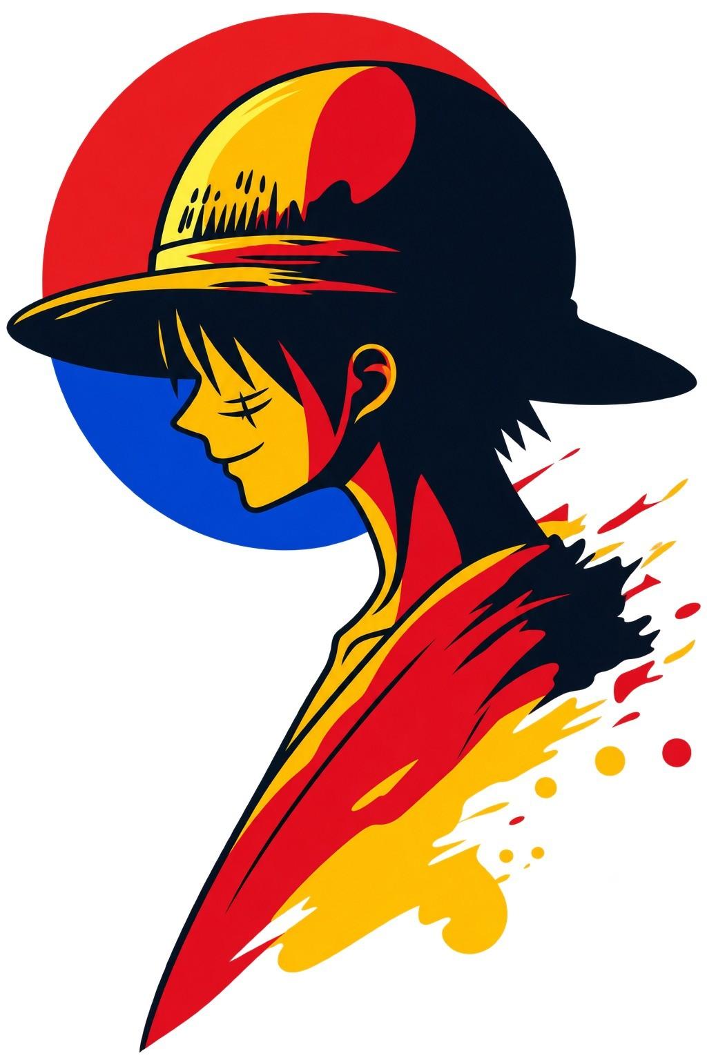 Monkey D. Luffy Straw Hat Anime Vector Art - XL Laser Cut