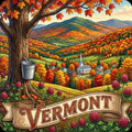 Vermont State Design - 6 inch Sticker Popular