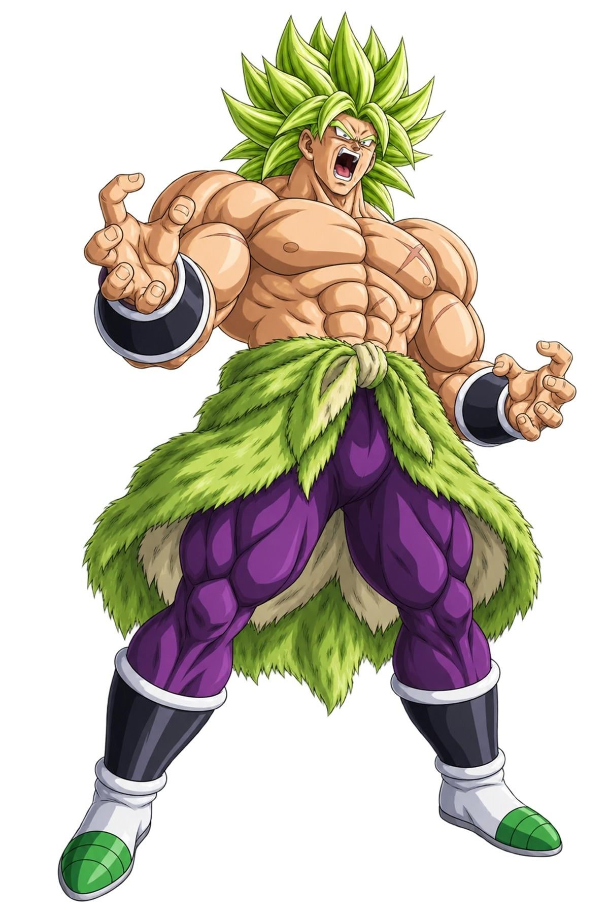 Broly Super Saiyan Full Power Artwork - Medium Laser Cut