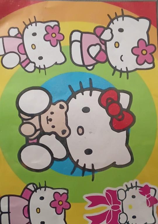 Hello Kitty design sticker - Small Poster Print