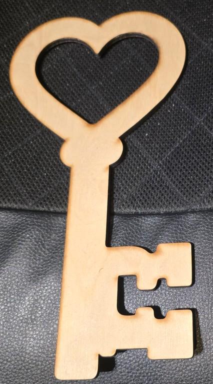 Heart Key - Small Laser Cut