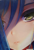Anime character with blue hair and green eyes - Small Poster Print