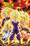Dragon Ball Z Super Saiyan Characters Poster Art - Small Wood Print