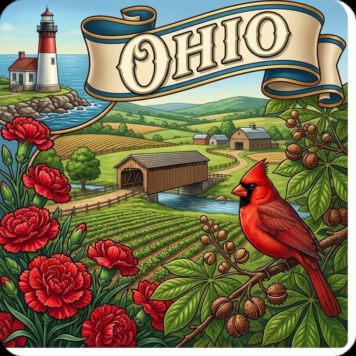 Ohio State Design - 6 inch Sticker Popular
