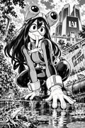 My Hero Academia Tsuyu Asui Frog Hero Manga Panel Illustration - Small Wood Print