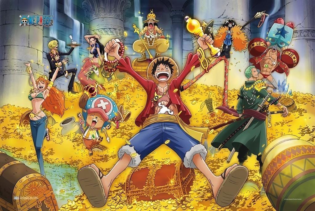 One Piece Treasure Chamber Anime Wall Art - Medium Wood Print