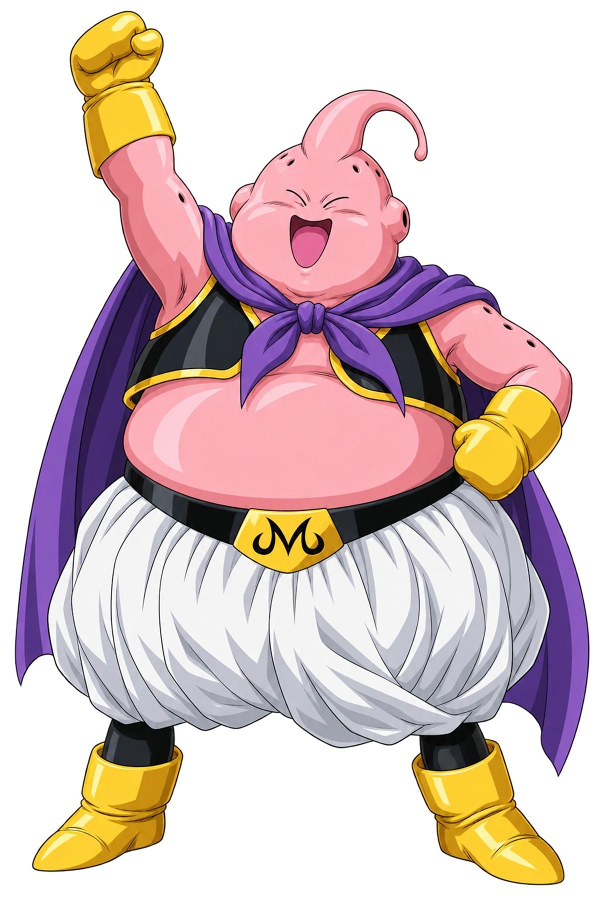 Majin Buu Dragon Ball Z Character Illustration - Medium Laser Cut